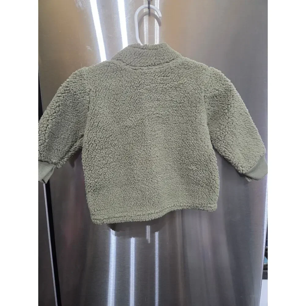 5/$20 Olive Green Fleece Sweater - Carter's - 6mo